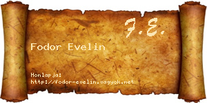 Fodor Evelin névjegykártya
