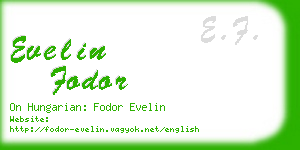 evelin fodor business card